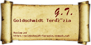 Goldschmidt Terézia névjegykártya